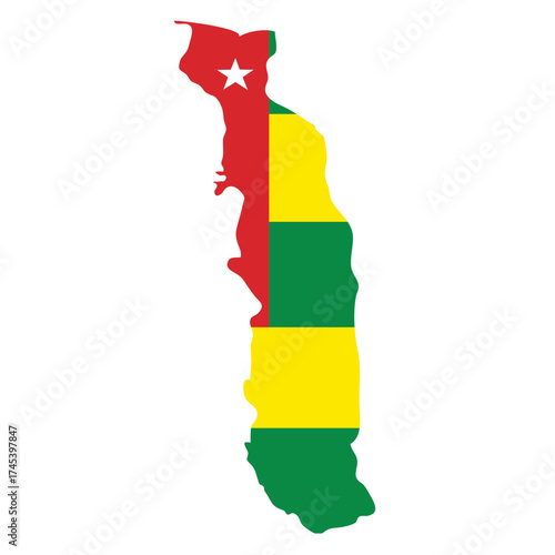 map of Togo flag