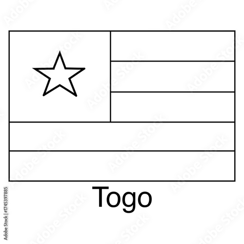 Flag of Togo line