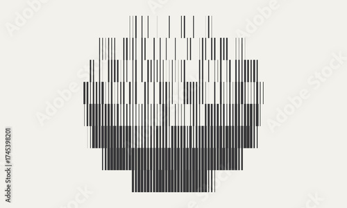 Abstract Geometric Vector Shape  With Transition Effect.