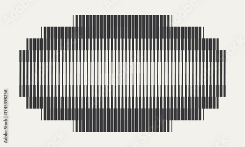 Abstract Geometric Vector Shape  With Transition Effect.