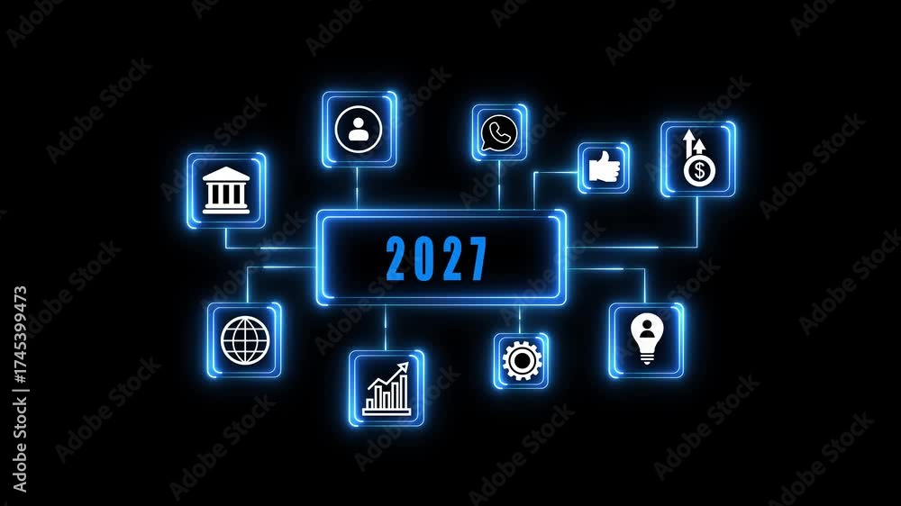 Business Goals and Growth Strategy for 2027 Concept on the transparent ...