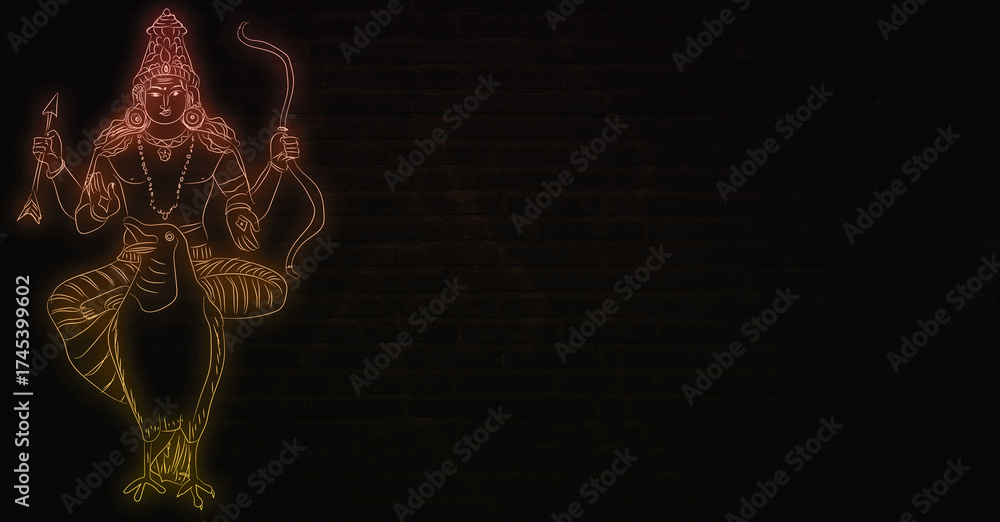 Naklejka premium Spiritual Significance of Sani Dev in Hindu Astrology