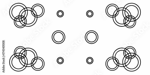 Simple geometric elegance: Modern circular pattern design perfect for backgrounds, branding & creative projects, adding a touch of minimal sophistication with timeless appeal