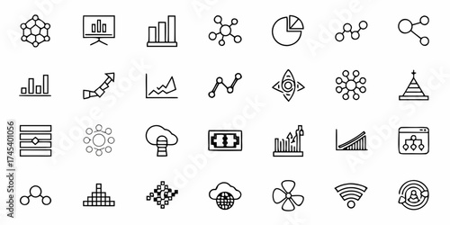 Unlock Insights with Data Visualization Icons: Boost Your Presentations, Reports, and Dashboards with Modern, Scalable Graphics for Impactful Storytelling and Analysis