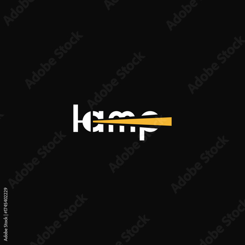 Lamp lighting text company logo.