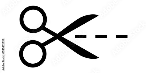 Scissors cutting icon. Scissors icon