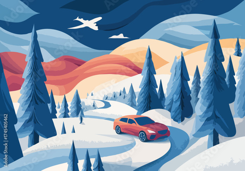 winter mountain landscape