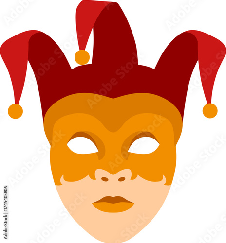 Joker Carnival mask. Joker mask vector