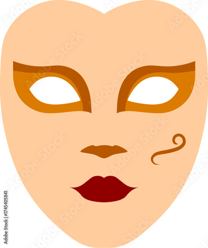 Carnival mask. woman carnival mask vector