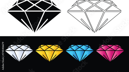  colorful diamond Symbol Illustration