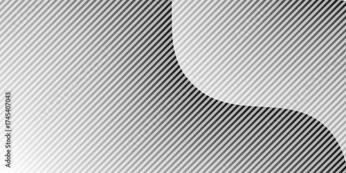 Slant line halftone gradation texture. Fading diagonal stripe gradient background. Black oblique pattern backdrop. Vanishing thin parallel line wallpaper for overlay, print, cover. Vector