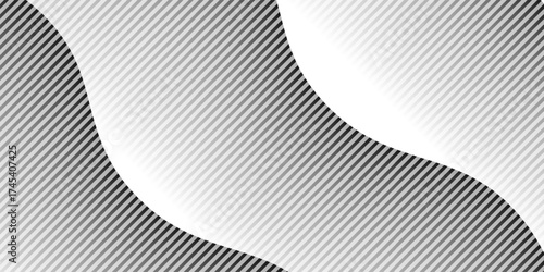 Slant line halftone gradation texture. Fading diagonal stripe gradient background. Black oblique pattern backdrop. Vanishing thin parallel line wallpaper for overlay, print, cover. Vector