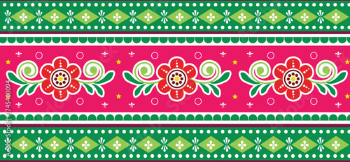 Traditional South Asian Truck Art with Vibrant Colors and Decorative Patterns