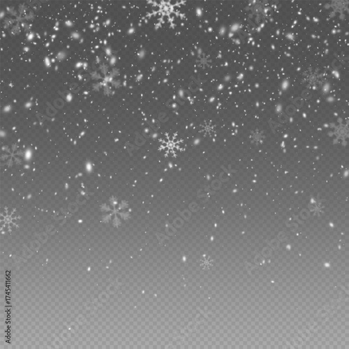 Png Falling snow on transparent background. Light snowfall, snowflakes, Snow flakes, snow background. Bokeh lights png