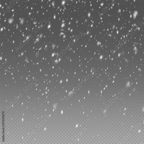 Png Falling snow on transparent background. Light snowfall, snowflakes, Snow flakes, snow background. Bokeh lights png