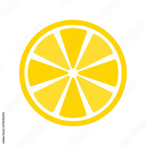 Fresh lemon icon for banners, cards, flyers, social media wallpapers, etc. Vector illustrations