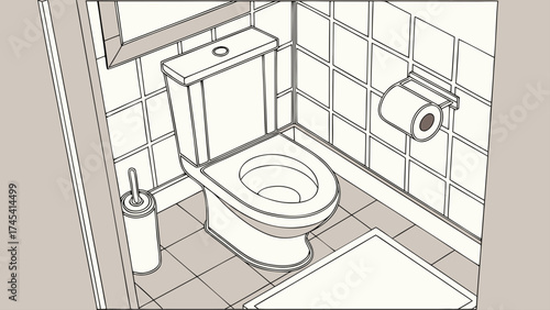 vector illustration of toilet