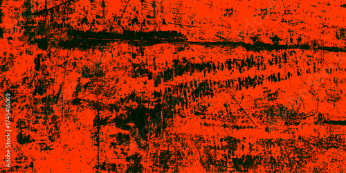 Red grunge wall texture background vector. Red and black horror background. Abstract vintage red plaster wall texture.

