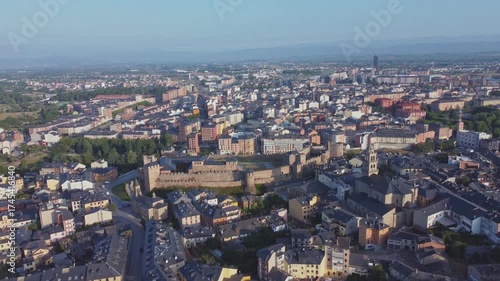 Wallpaper Mural Aerial Morning View of Ponferrada, Spain Torontodigital.ca