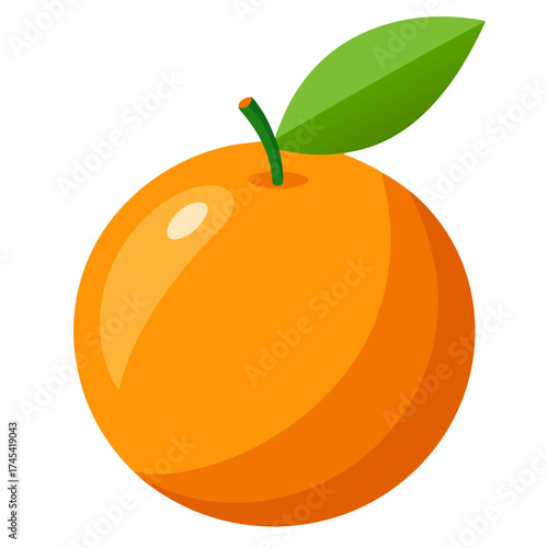 Minimal Orange Fruit Icon