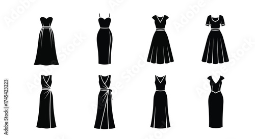 Black dresses various styles evening gowns cocktail dresses