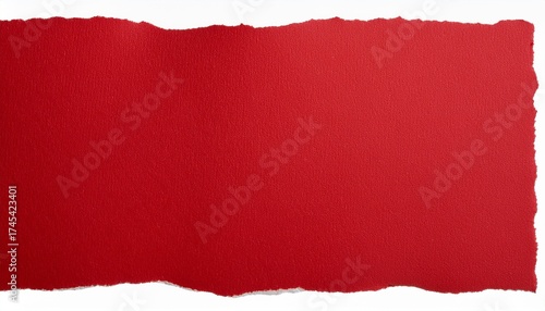 cut or torn red paper background textured isolated