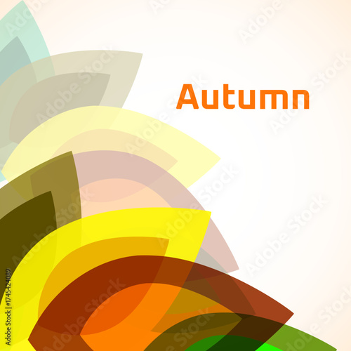 Autumn colorful leaves. Fall season vector illustration for cover, print, wallpaper, decor, interior design