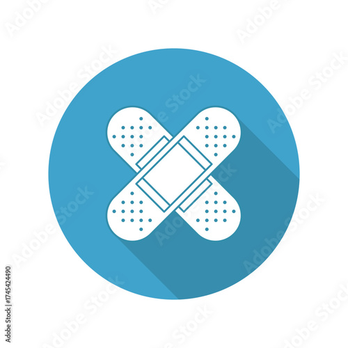 Plaster Solution Medical First Aid Bandage Icon for Injury Treatment and Wound Healing Prevention Care in healthcare on