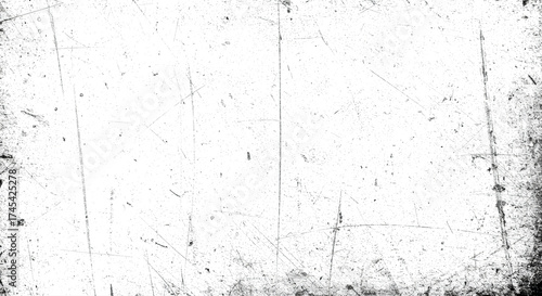Abstract texture, distressed white surface with scratches and dust, grunge aesthetic, Transparent background.