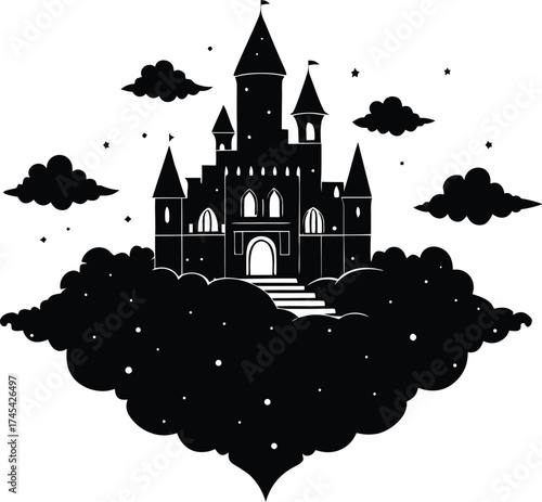 Abstract geometric pattern composed of intersecting circles and lines isolated on transparent background