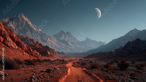 the vast expanse of Mars' outer landscape