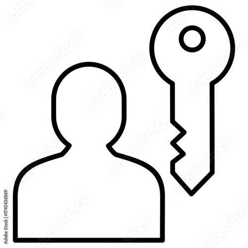 Key Player Outline Icon