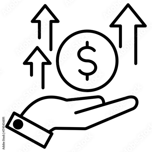 Profitability Outline Icon