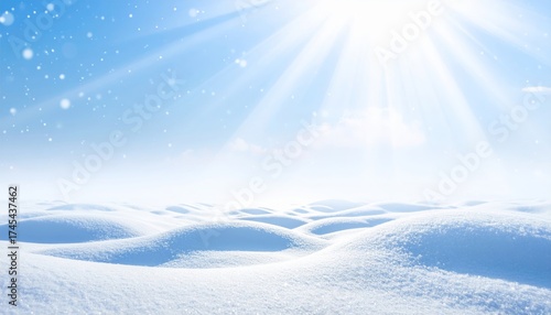 Wallpaper Mural Winter Wonderland - Snow-Covered Landscape Under Sunlight. Torontodigital.ca