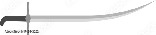 vector of a scimitar sword