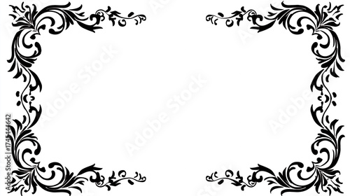 Vintage Ornamental Corner Frame Decoration Vector