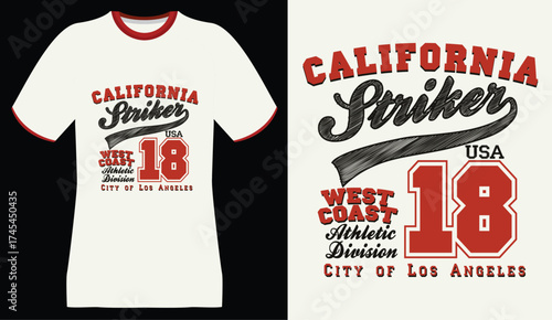California Striker Athletic Division 18 City of Los Angeles T-Shirt Design