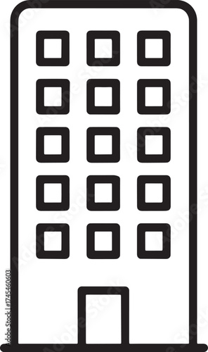 Office Building Vector Icon.