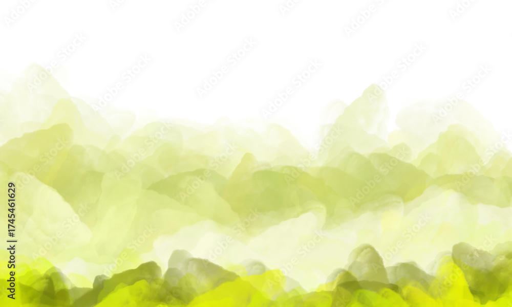 Fototapeta premium Abstract Green Watercolor Landscape Background paint