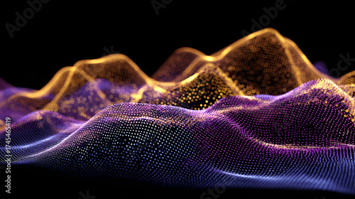 3D rendering technology-sense data fluctuation background material
