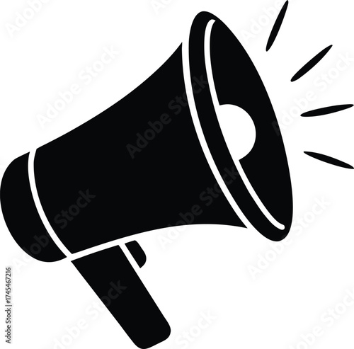 Sound Waves Megaphone Graphic Design
