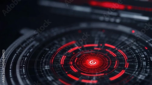 Wallpaper Mural Touching a bright red target on a digital display Torontodigital.ca