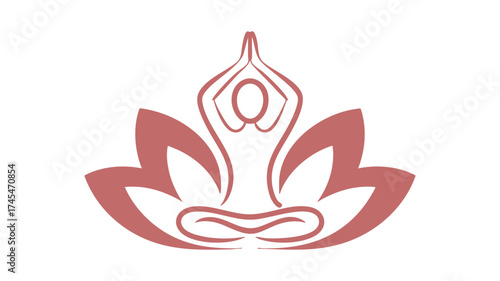 Serene lotus yoga pose symbol for wellness mindfulness and spiritual balance