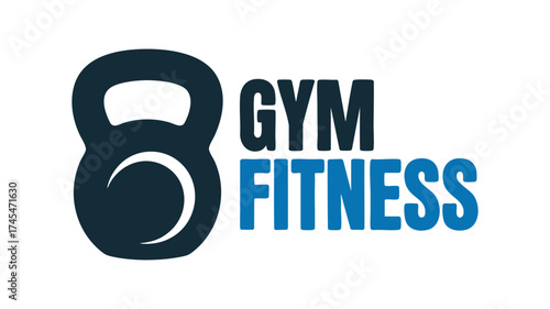 Kettlebell and gym fitness logo for health and exercise businesses