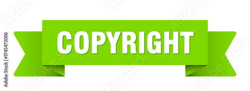 copyright ribbon isolated on transparent background. copyright ribbon