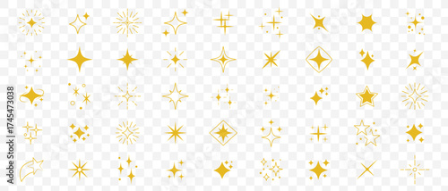 Set of original star sparkle shapes. Abstract shine effect vector sign. Retro futuristic bright vector icons collection. Glowing light effect, twinkle templates stars and bursts, shiny flash.