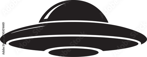Flying saucer silhouette alien spacecraft extraterrestrial
