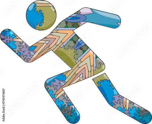 Athletics decorative icon. Olympic sport