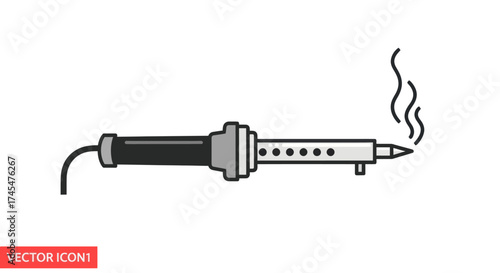 Soldering Iron with Smoke Electrical Tool for Joining Metal Components.