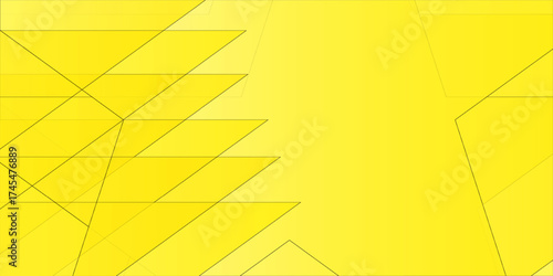 sulfur yellow abstract graphic pattern with zig zag lines, transparent areas and hard edged borders on white background, vector illustration